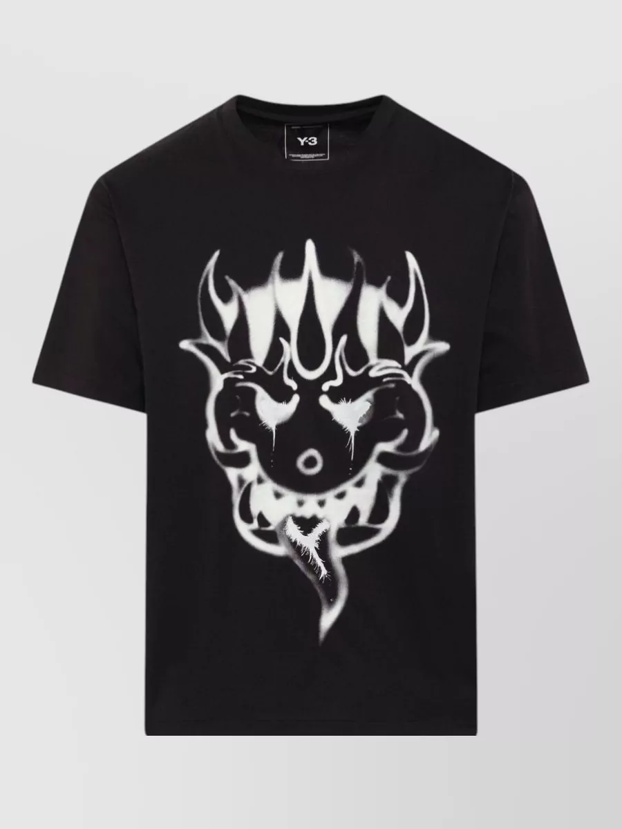 Y-3 cotton graphic print relaxed-fit t-shirt