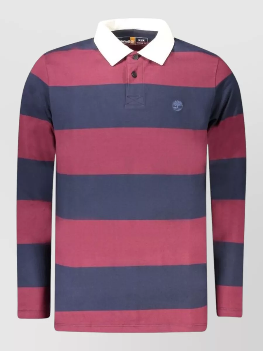 Timberland striped long-sleeve polo shirt