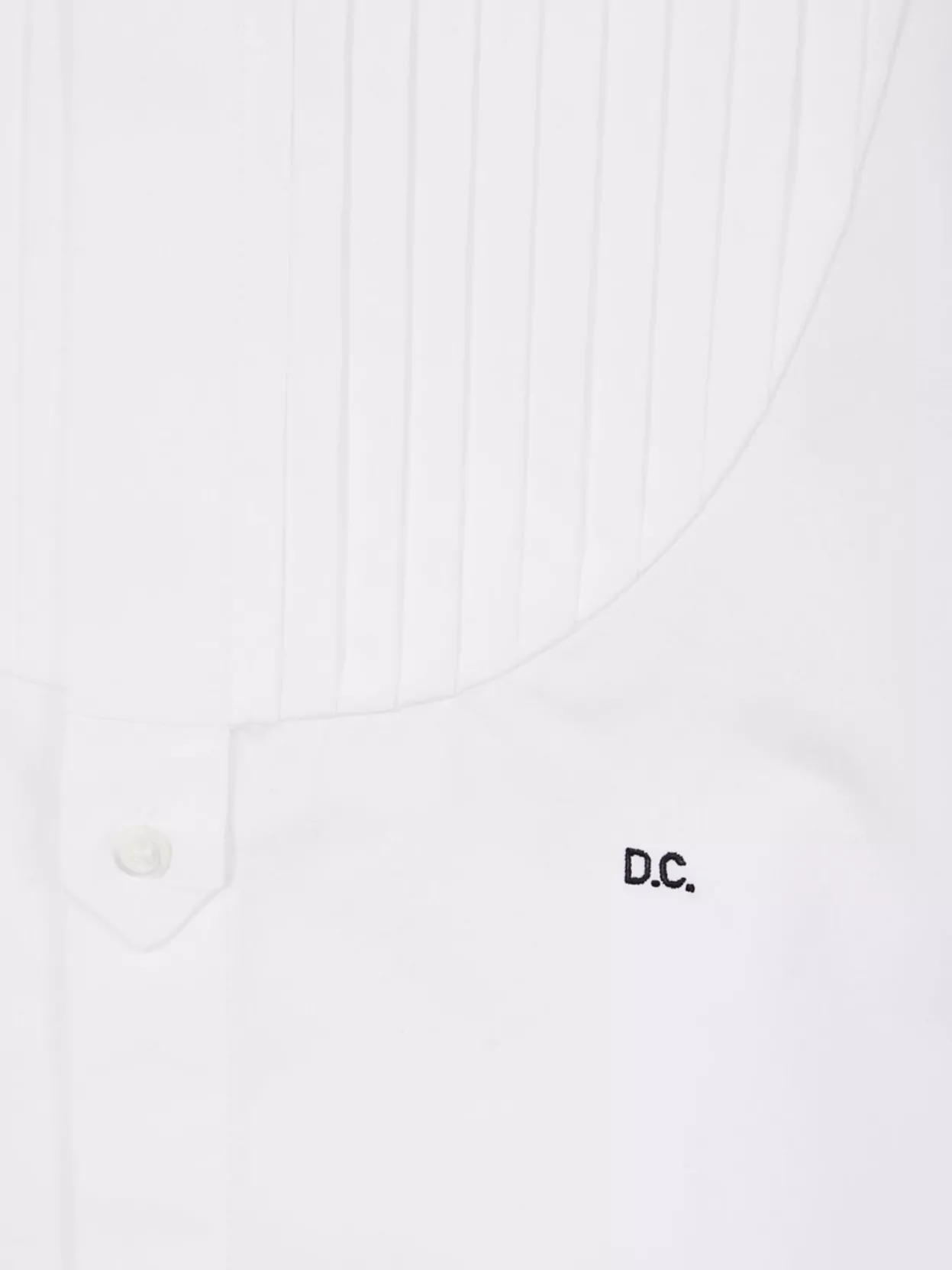 Dsquared2 Embroidered Collar Pleated Front Shirt