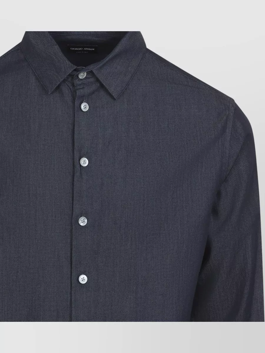 Giorgio Armani Denim Cotton Long-Sleeve Shirt