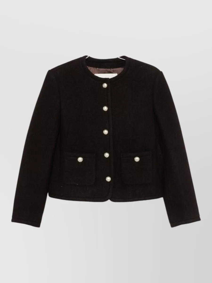 Dunst wool tweed single-breasted coat