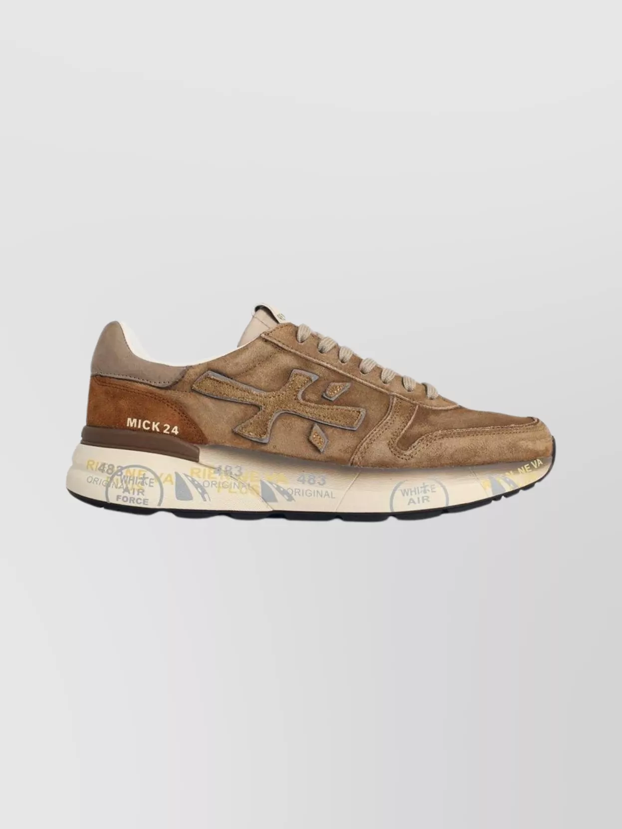 Premiata Suede Blend Sneakers Round Toe