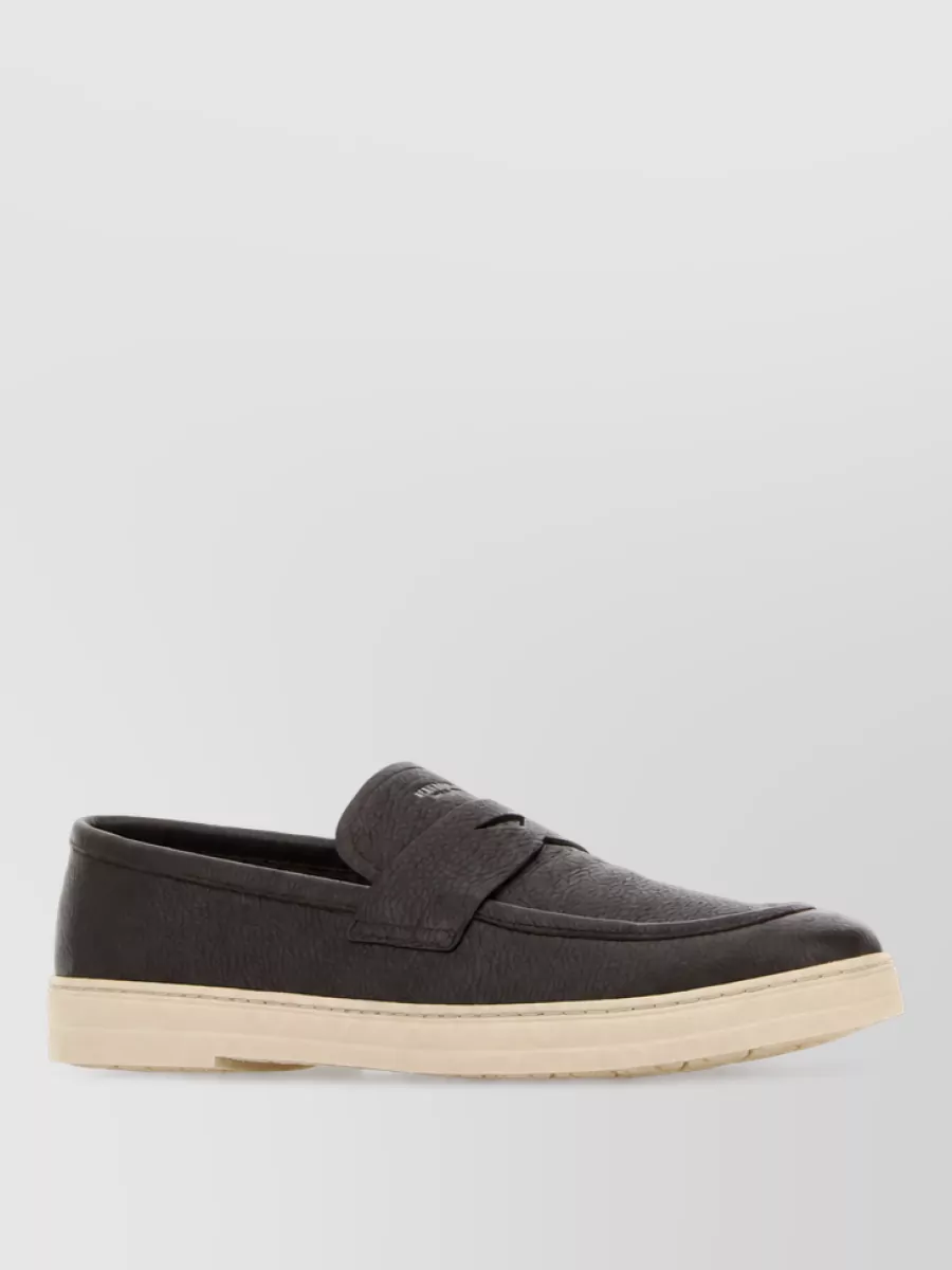 Prada leather loafers
