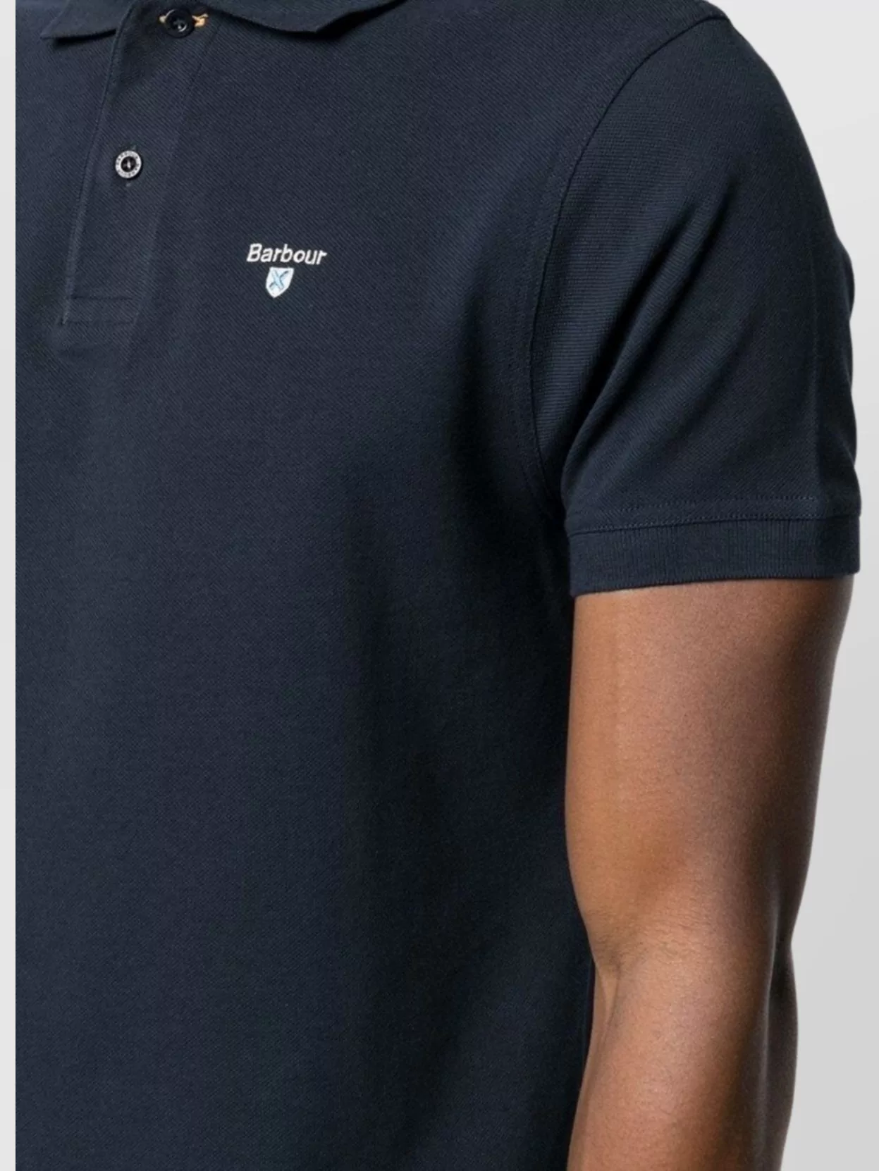 Barbour Tartan Pique Polo With Polo Collar