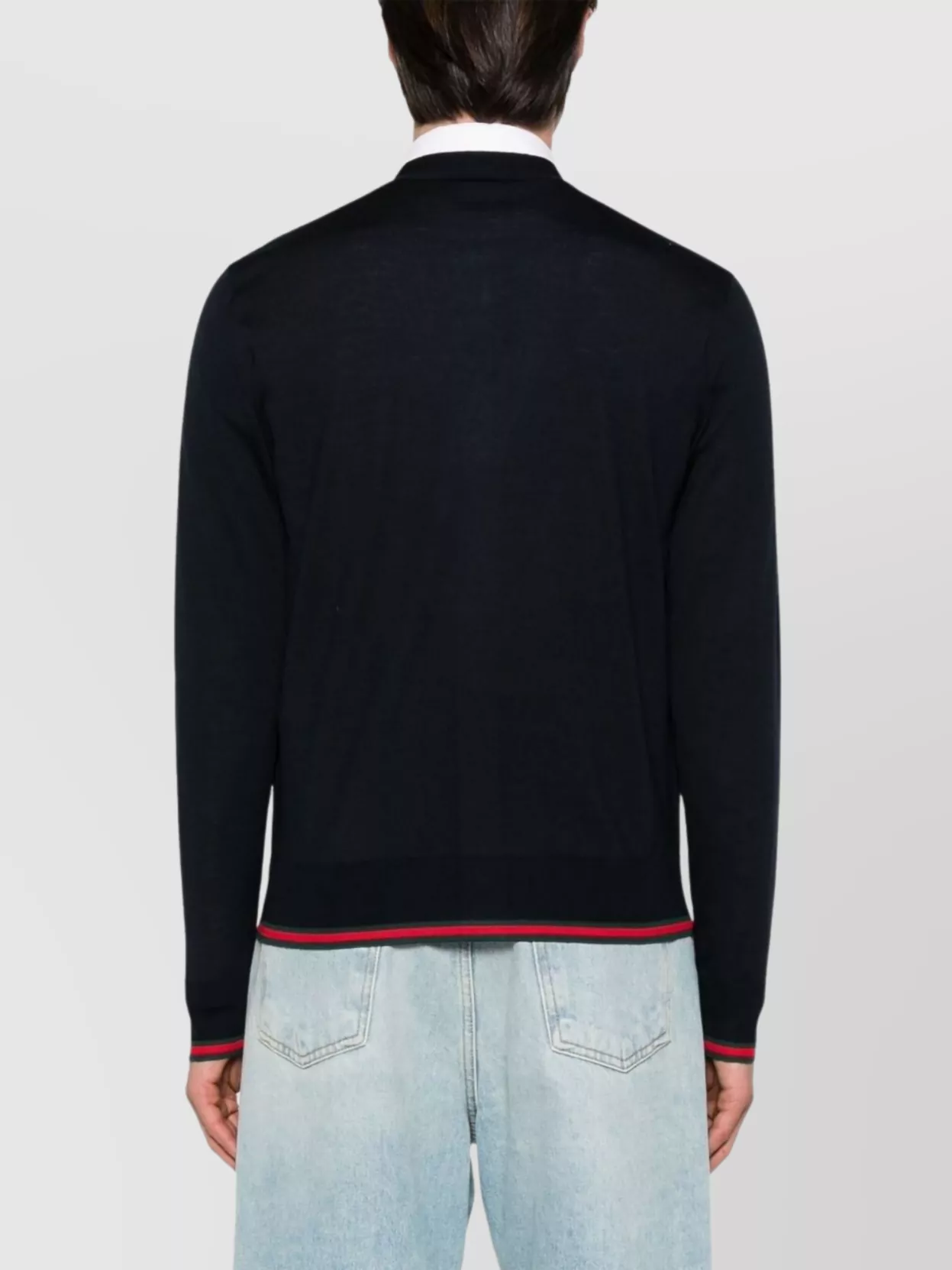 Gucci Wool Cardigan Featuring Web Detail
