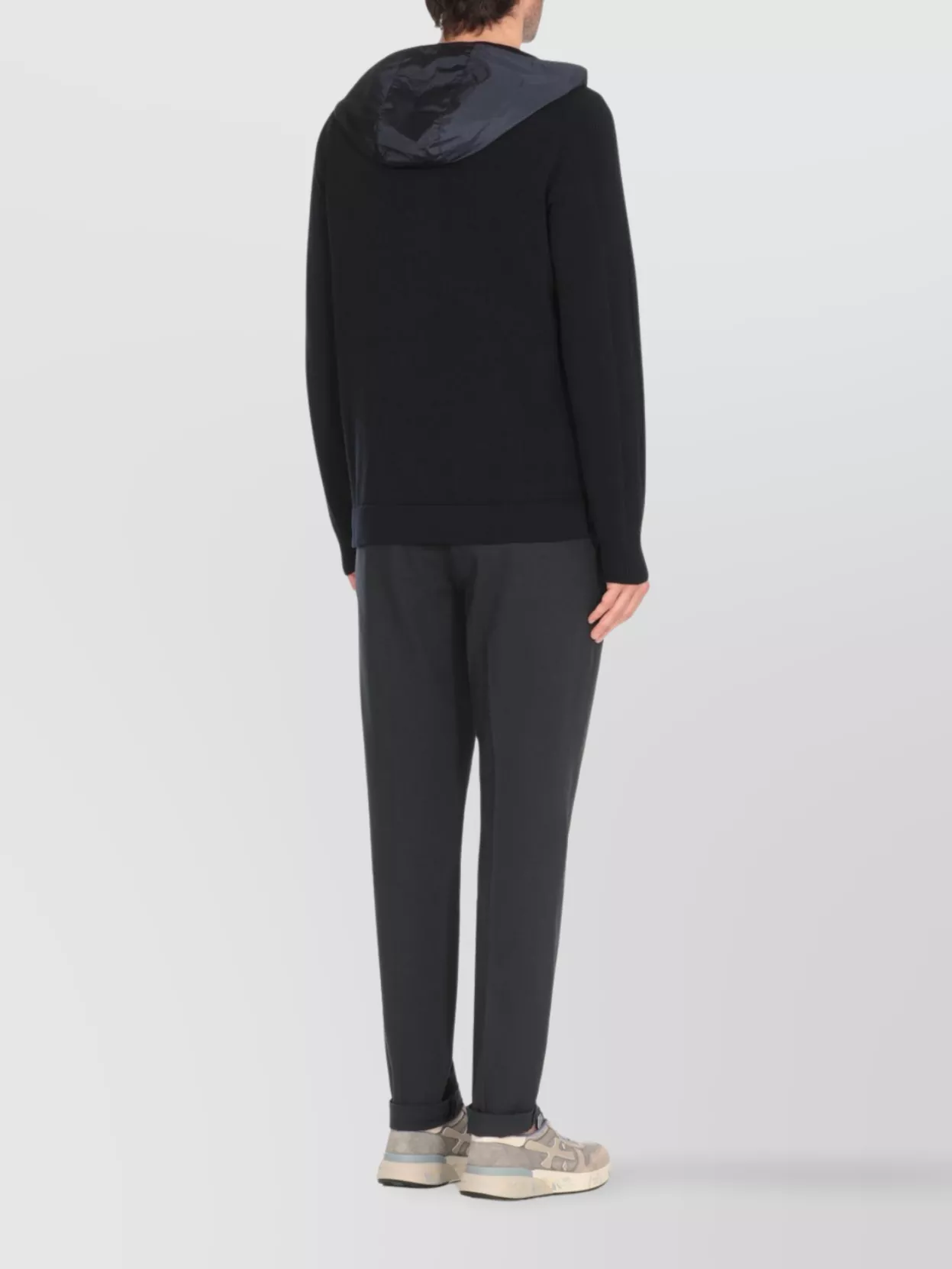 Premiata Cotton Hoodie With Front Slit Pockets
