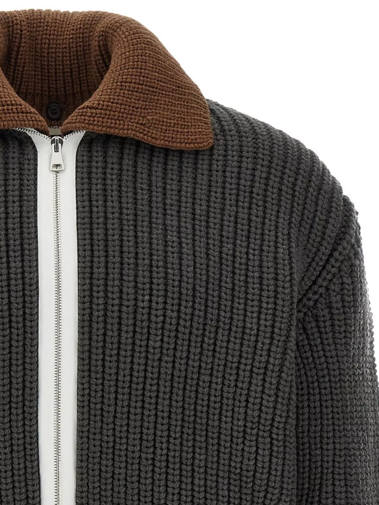 Namacheko High Collar Long Sleeve Cardigan