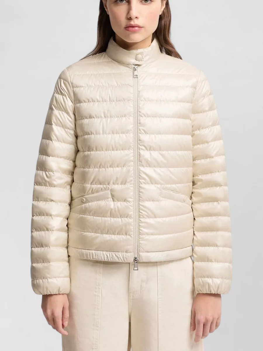 Moncler Short Down Jacket Nylon High Collar