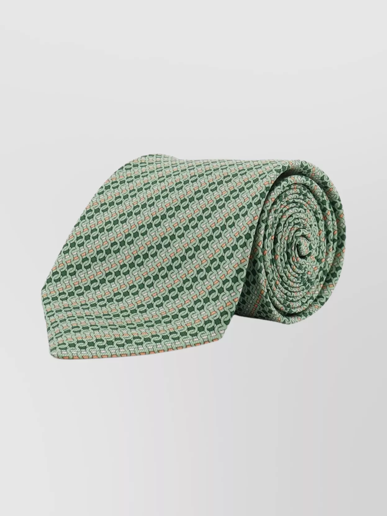 Ferragamo Alfa Print Silk Tie Scarf