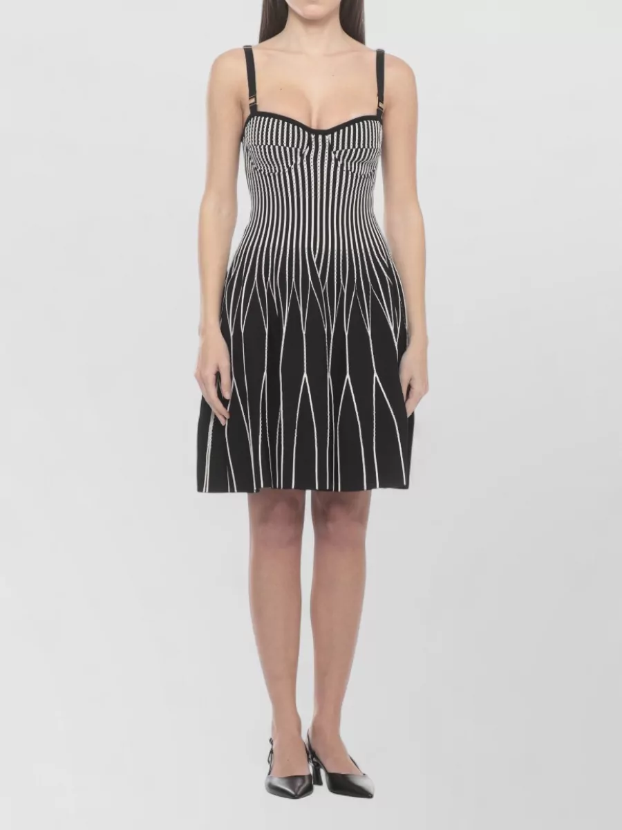 Elisabetta Franchi Striped Knee-Length Dress
