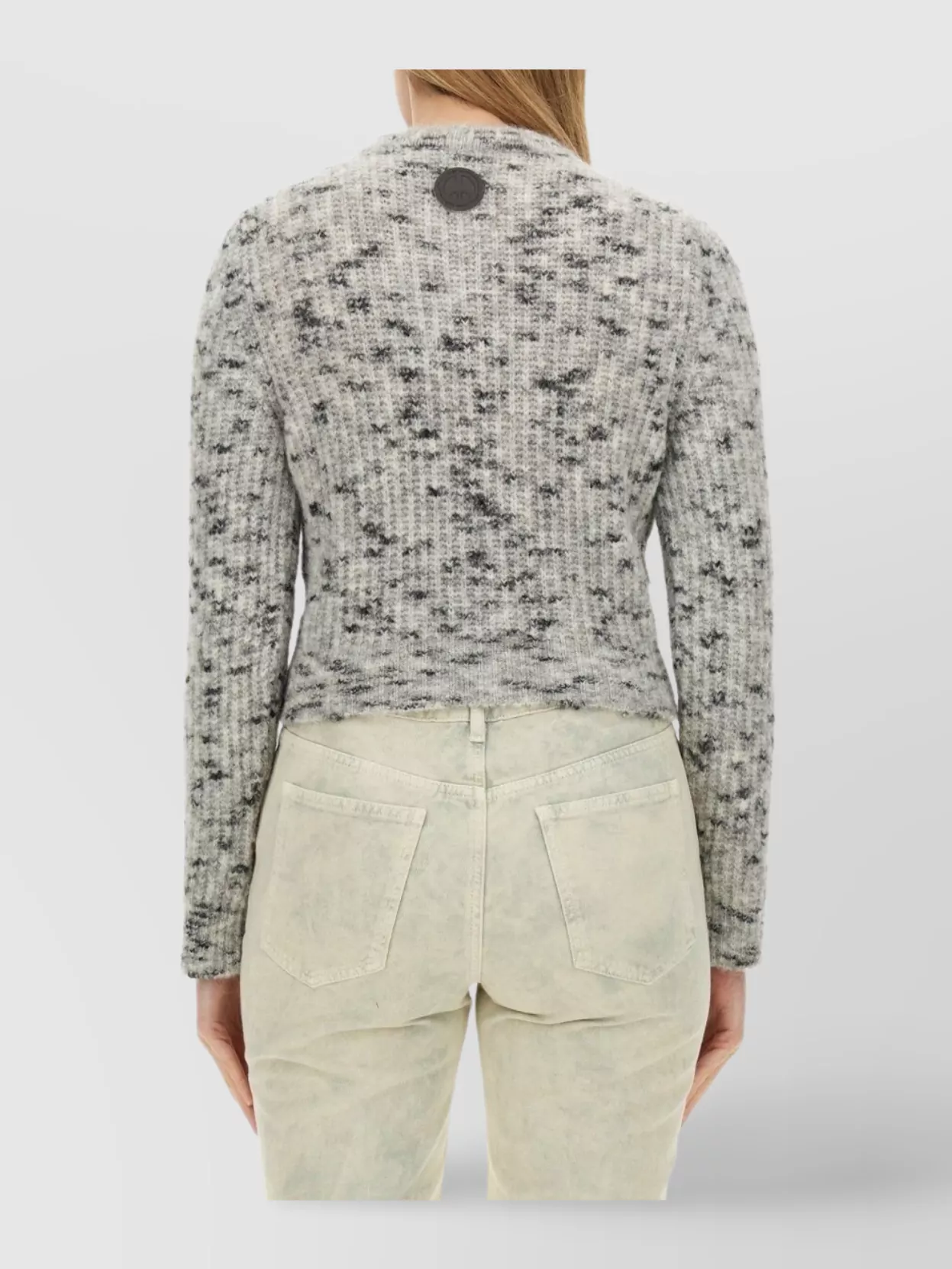 Moschino Textured Knit Cropped Sweater
