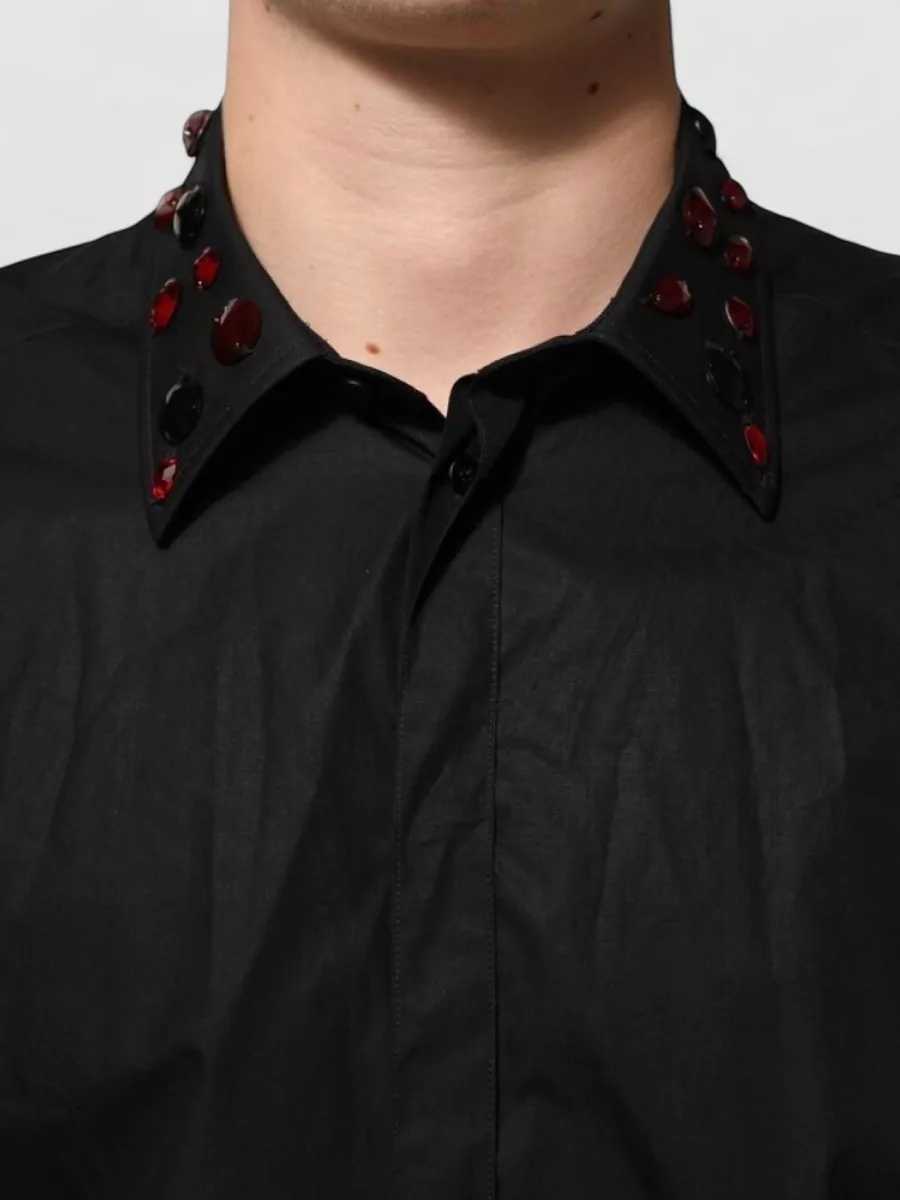 Dolce&Gabbana Embellished Cotton Long-Sleeve Shirt