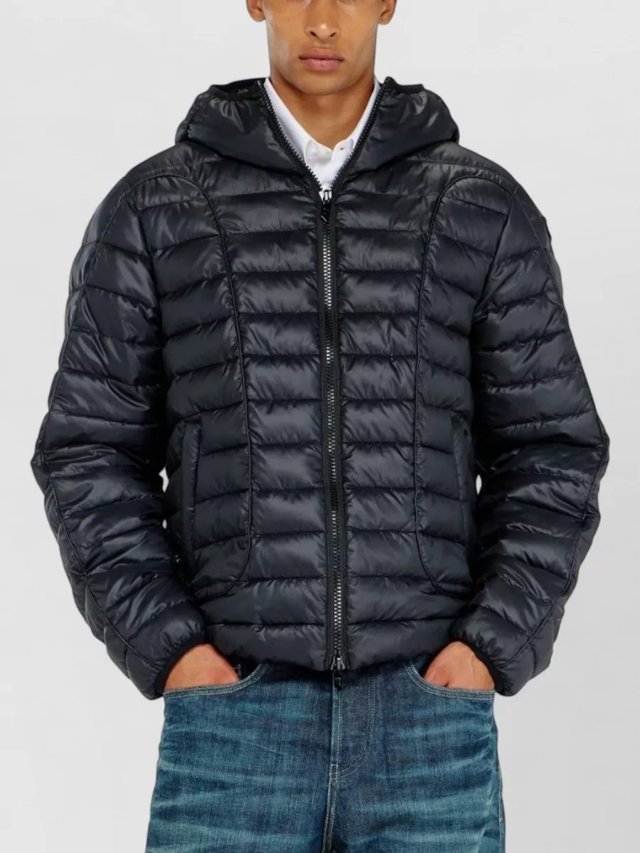 Diesel Down Hooded Sleeveless Padded Coat