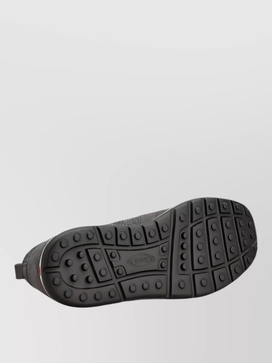 Tod's Leather And Knit Low-Top Sneakers