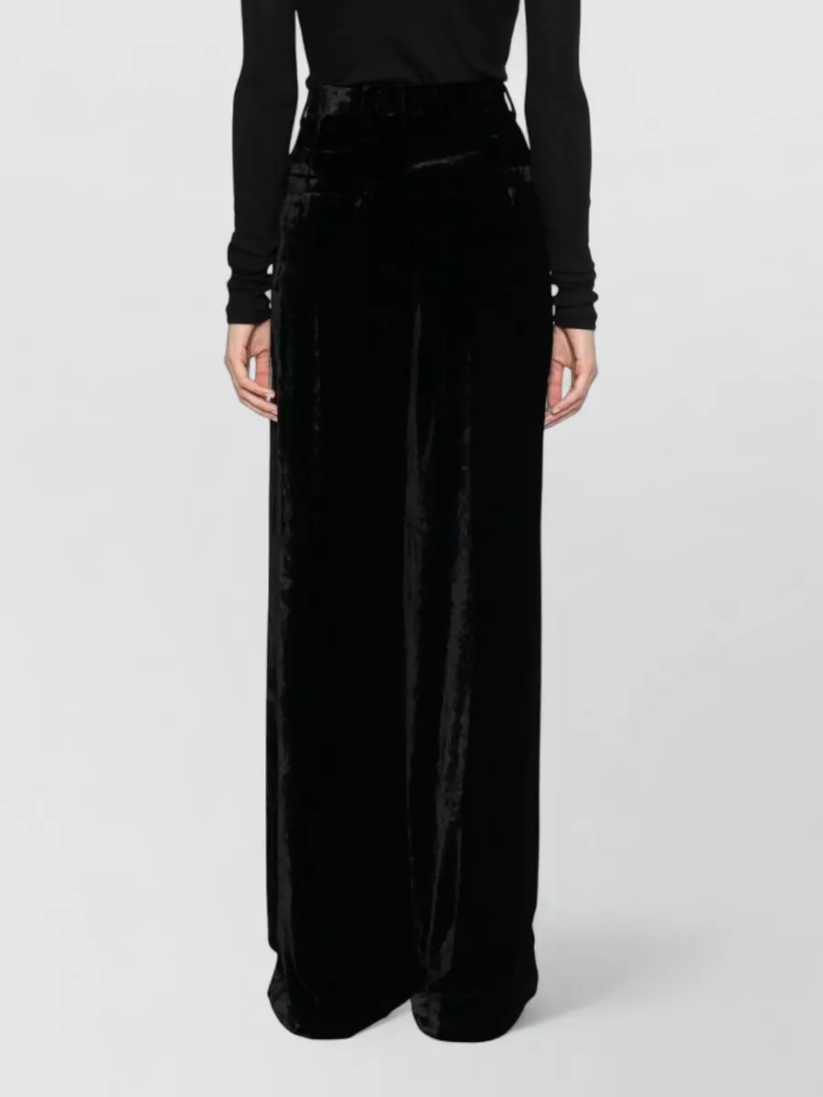 Rick Owens velvet wide-leg trousers