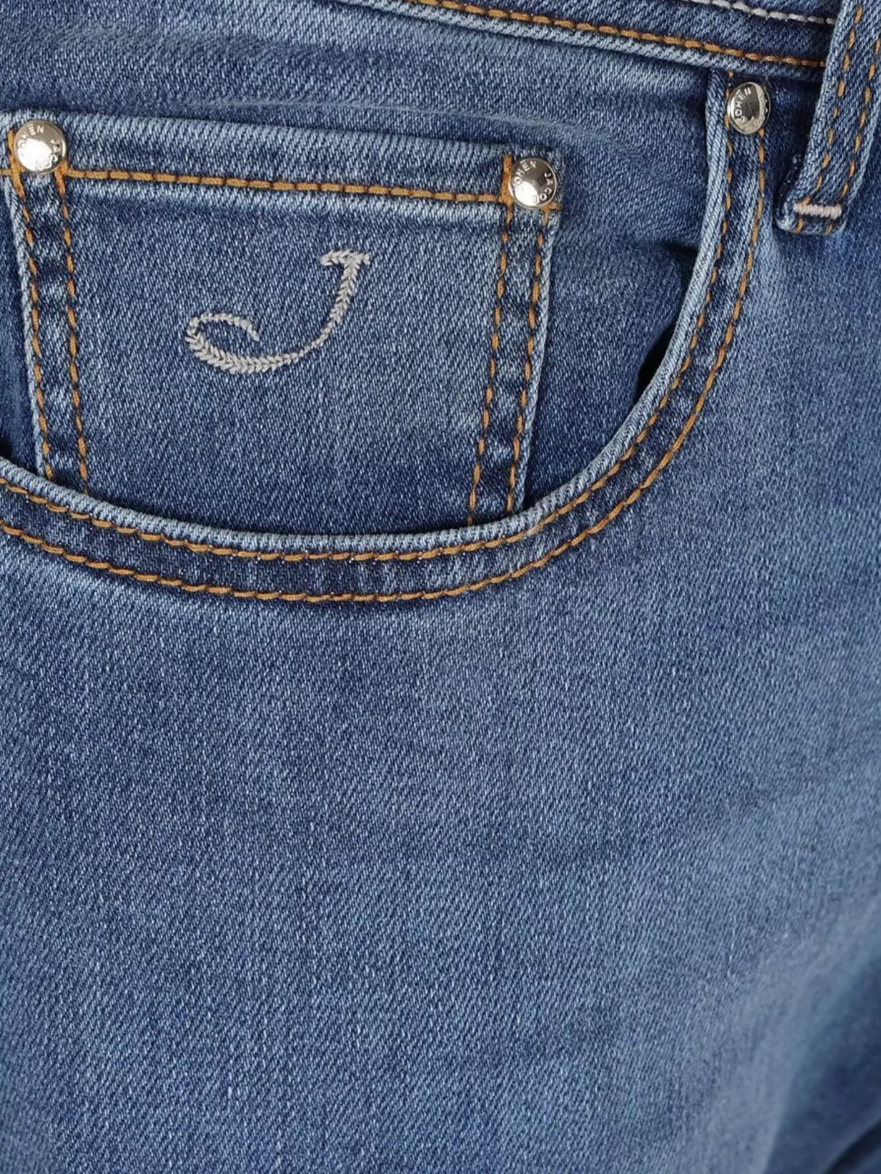 Jacob Cohen Pant 5 Pocket Slim Fit Bard Denim Blue Stretch In Blue