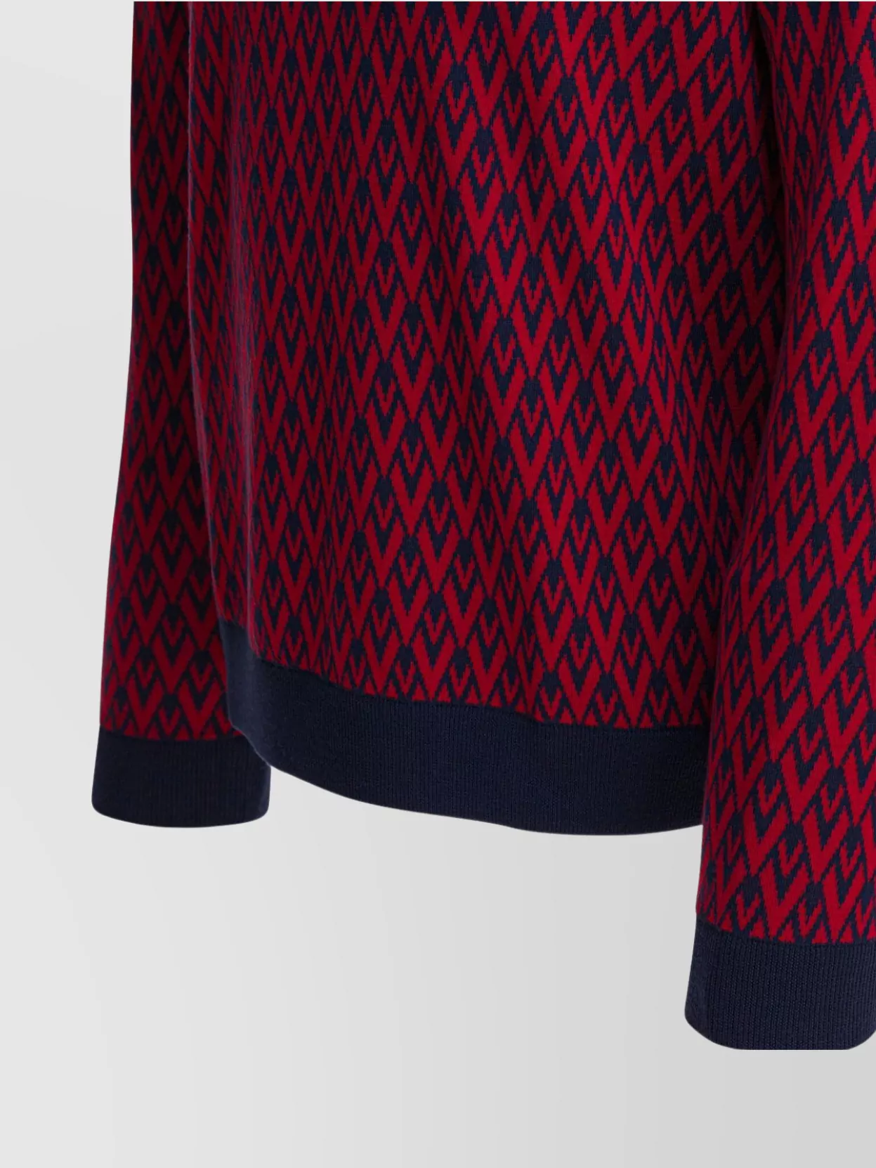 Valentino Crew Neck Patterned Knitwear Sweater