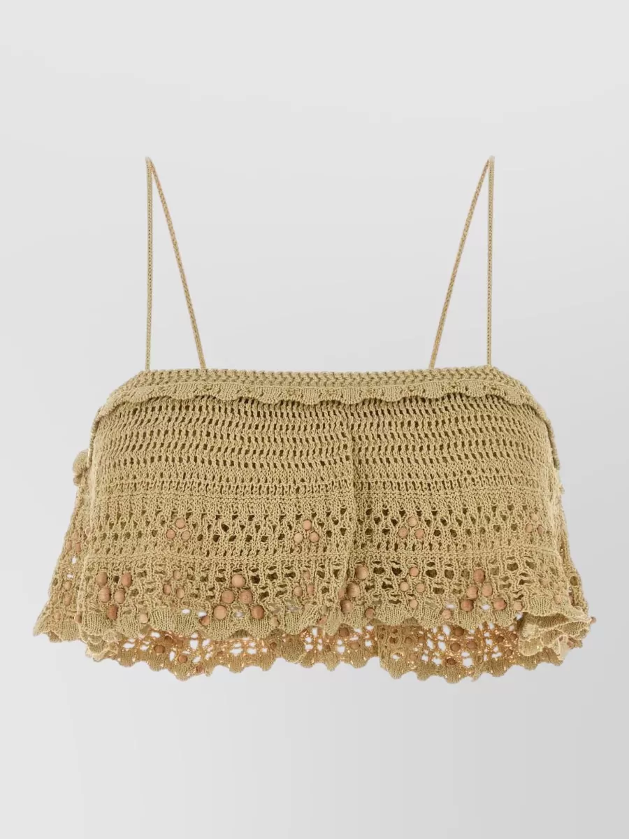 Isabel Marant Crochet Cropped Knitted Top