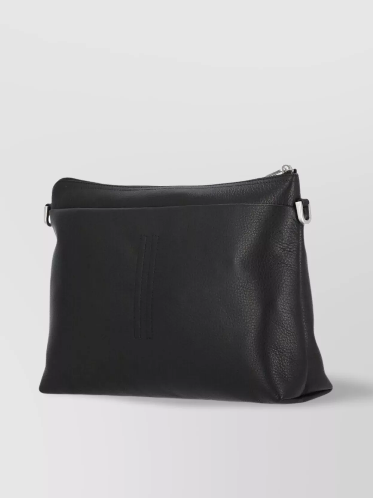 Rick Owens Adjustable Strap Leather Shoulder Bag In Black