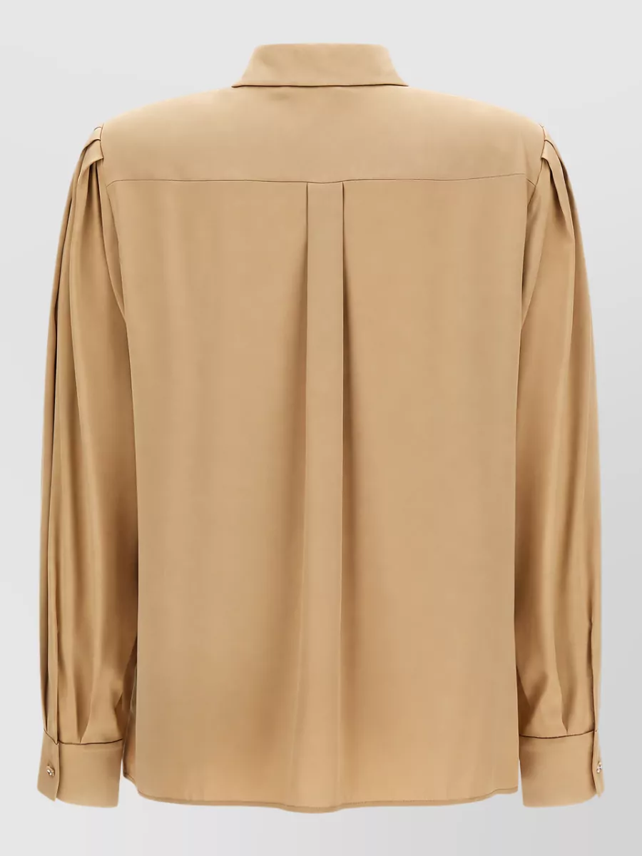 S Max Mara Silk Long-Sleeve Shirt