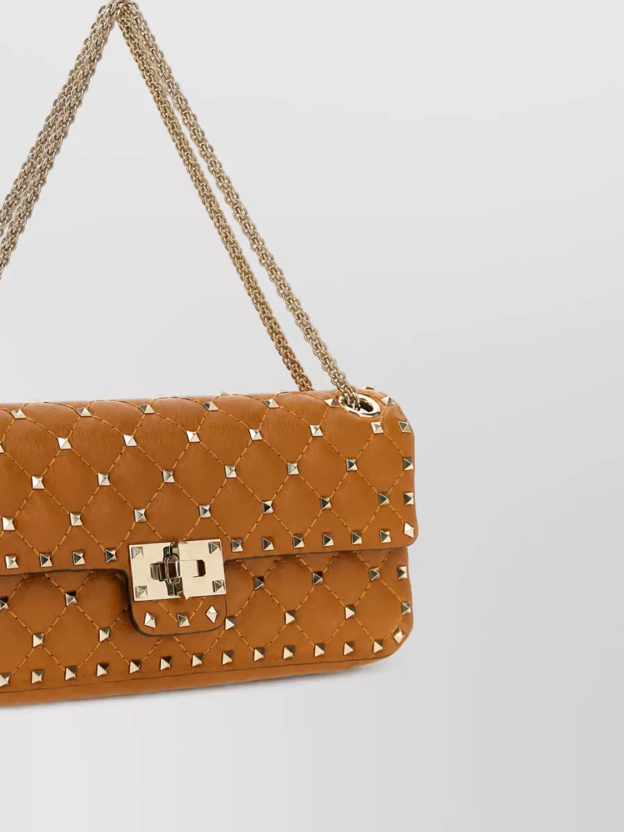Valentino Garavani Rockstud Spike Small Leather Clutch Bag