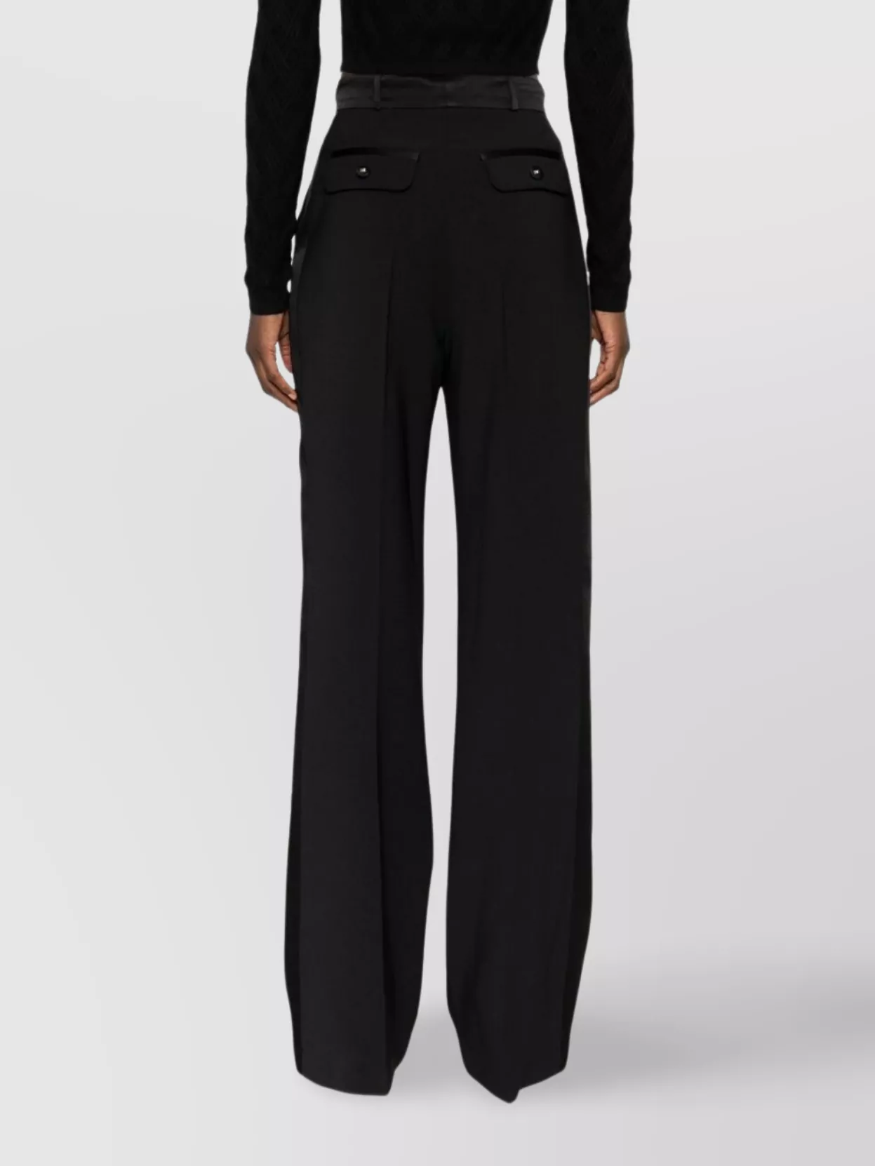 Elisabetta Franchi Flared-Leg Trousers Back Pockets