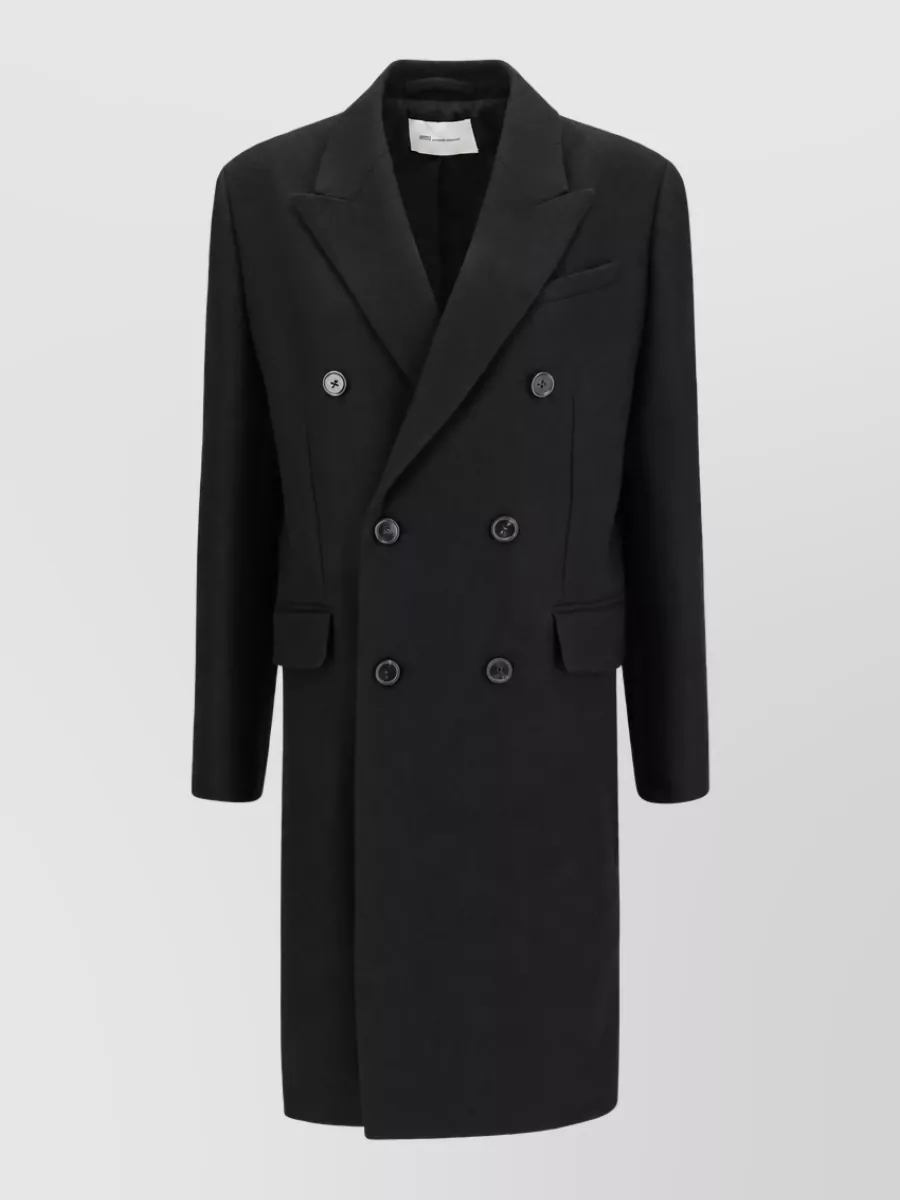 Ami Paris merino wool double-breasted coat