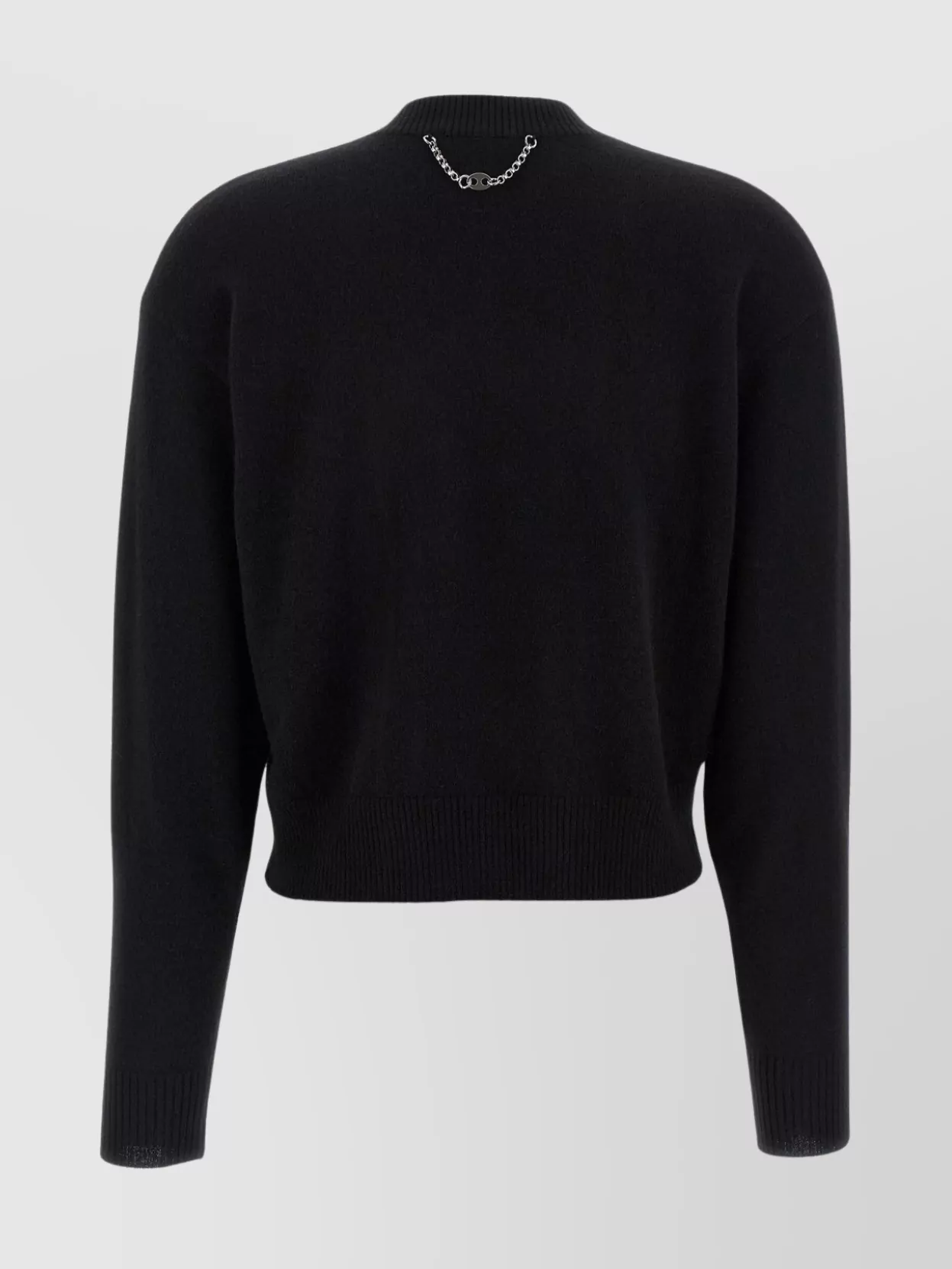 Rabanne Illusion Knit Cardigan Sweater In Black