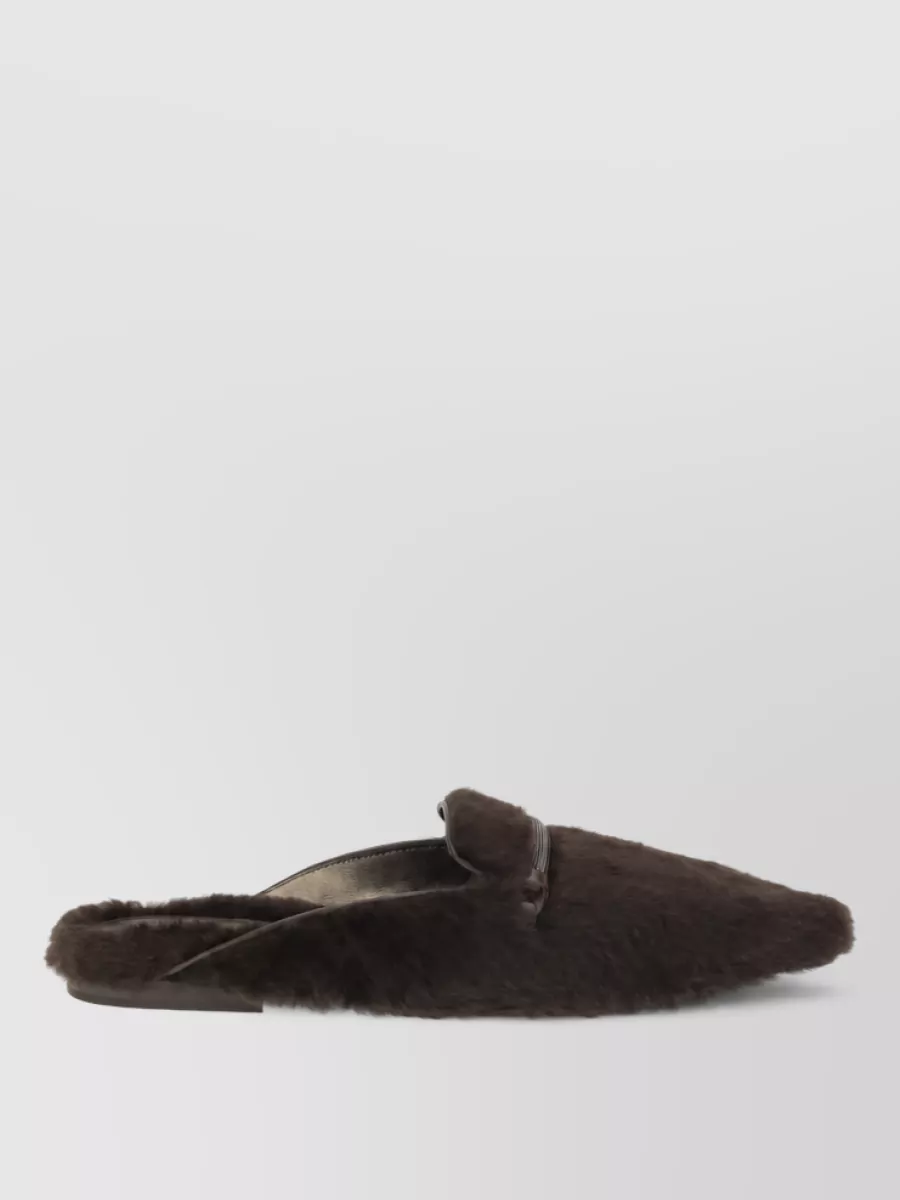 Brunello Cucinelli Shearling Mules