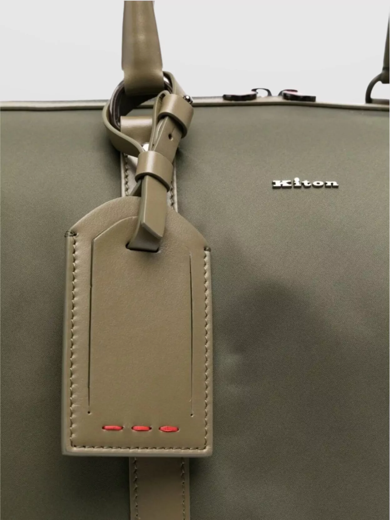 Kiton Logo Tag Travel Bag With Detachable Strap
