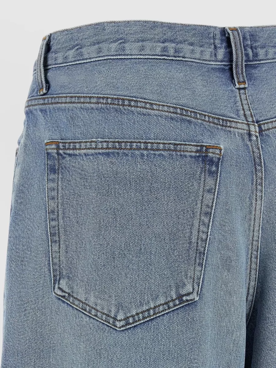 Agolde Indra Denim Bermuda Shorts Belt Loops