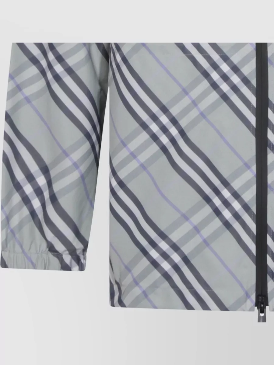 Burberry Hooded Jacket Patterned Design Elastic Cuffs