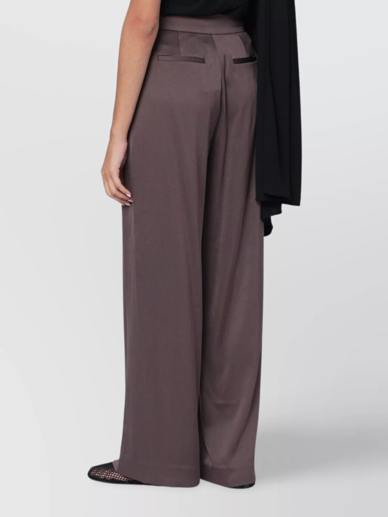 Simkhai Wide-leg Trousers Pleated Front In Burgundy