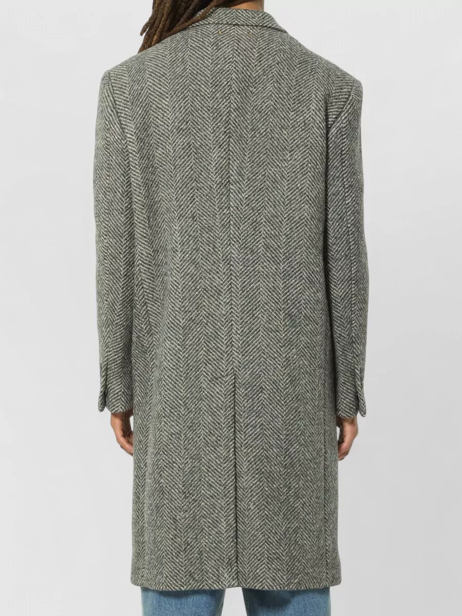 Golden Goose Virgin Wool Herringbone Single-Breasted Coat