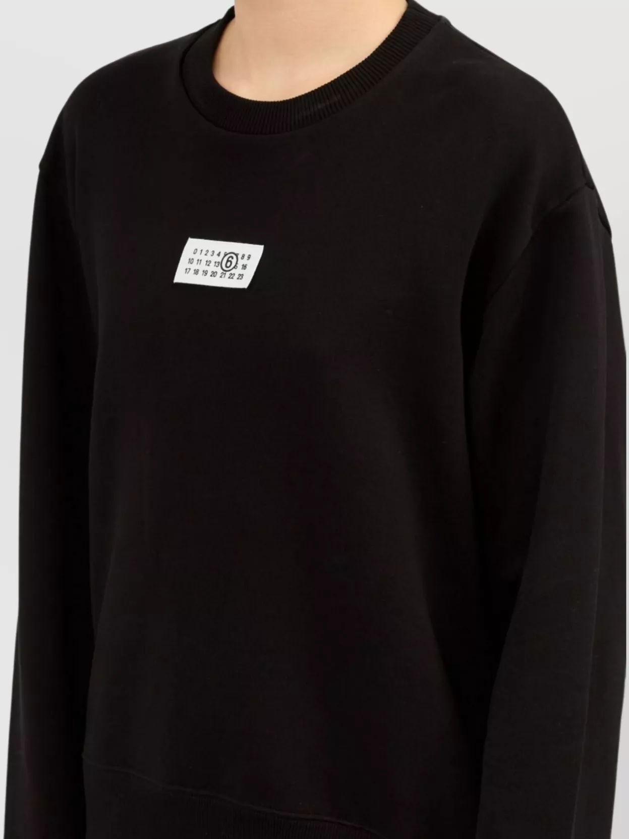 Mm6 Maison Margiela Logo Appliqué Cotton Sweatshirt