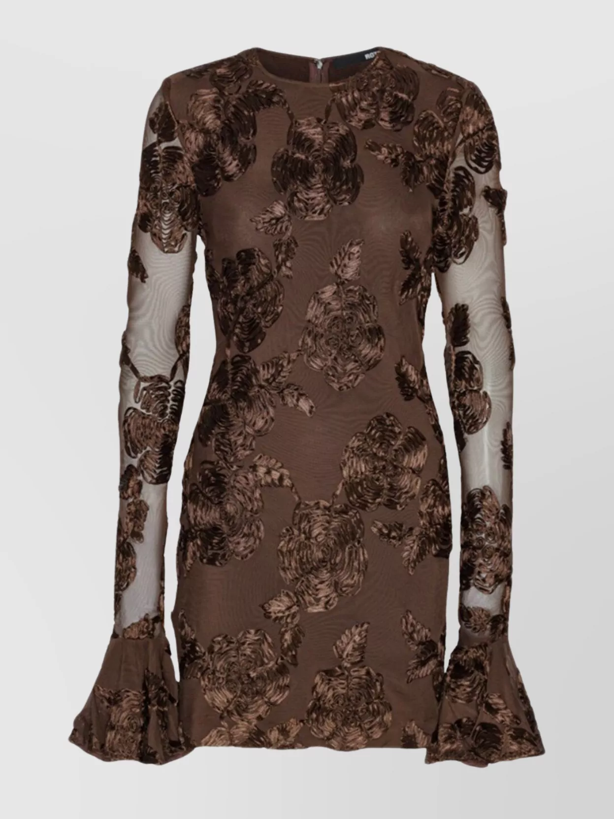 Rotate Birger Christensen Rotate Embroidered Tulle Mini Dress In Animal Print