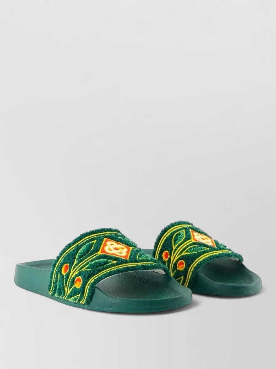 Casablanca synthetic leather slides