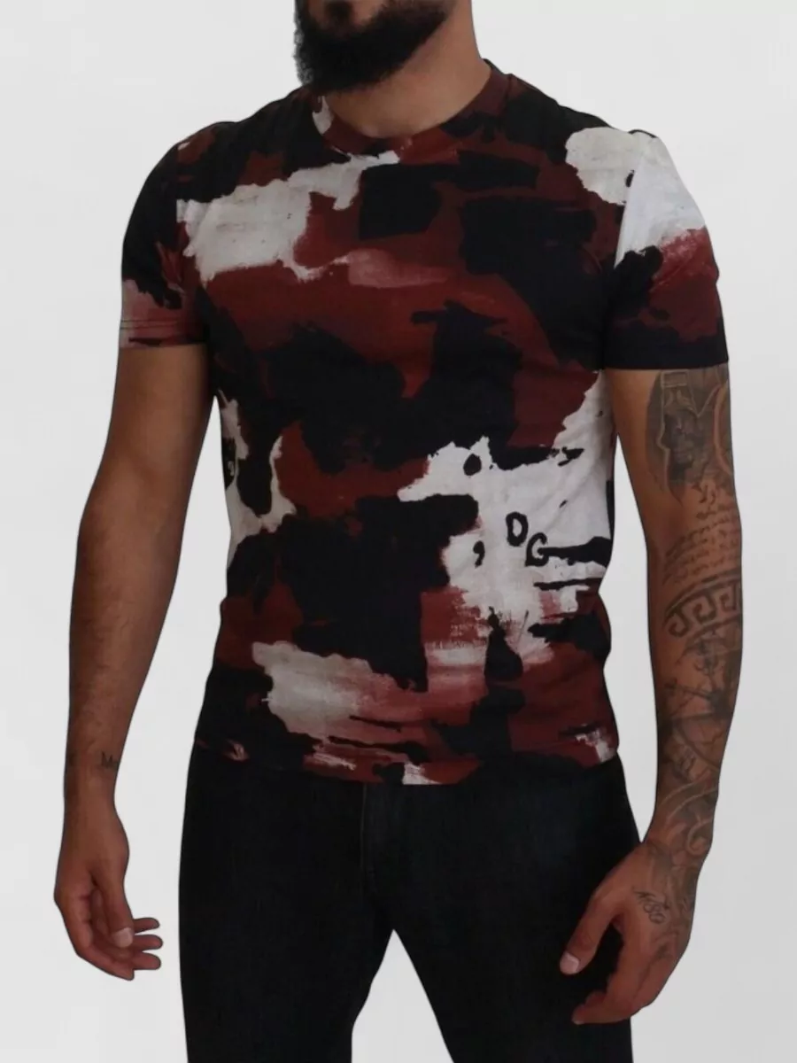 Dolce&Gabbana tie dye cotton crew neck t-shirt