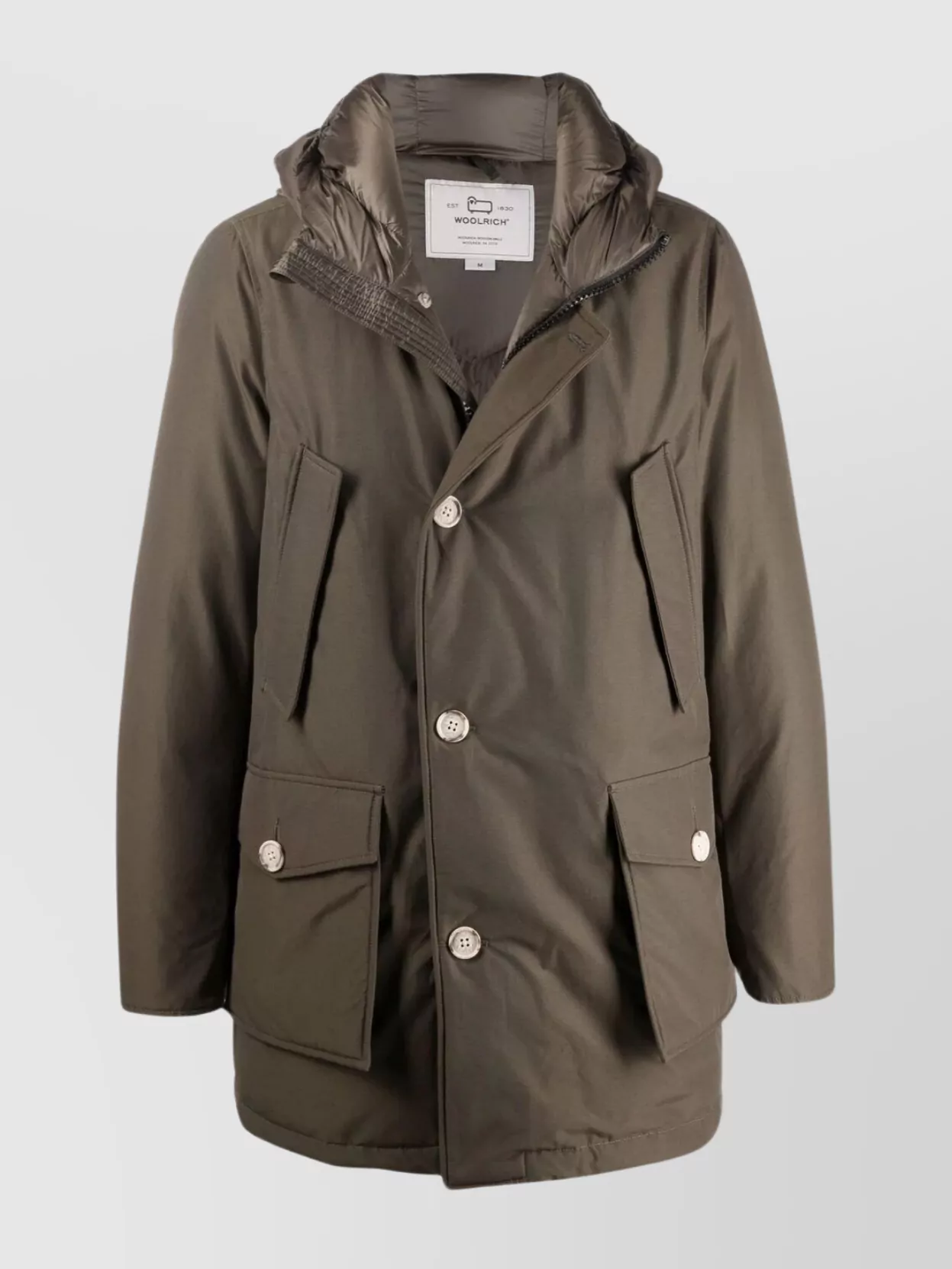 Shop Woolrich Protective Hooded Parka With Multiple Pockets In Brown
