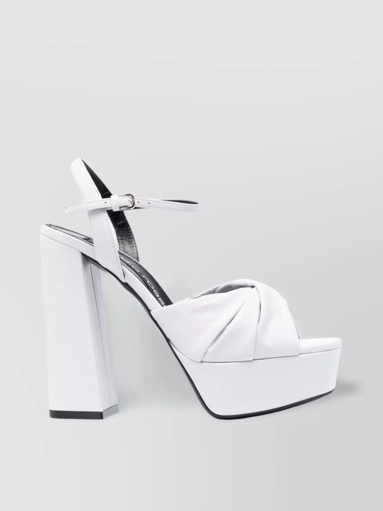Shop Sergio Rossi Block Heel Platform Sandals In White
