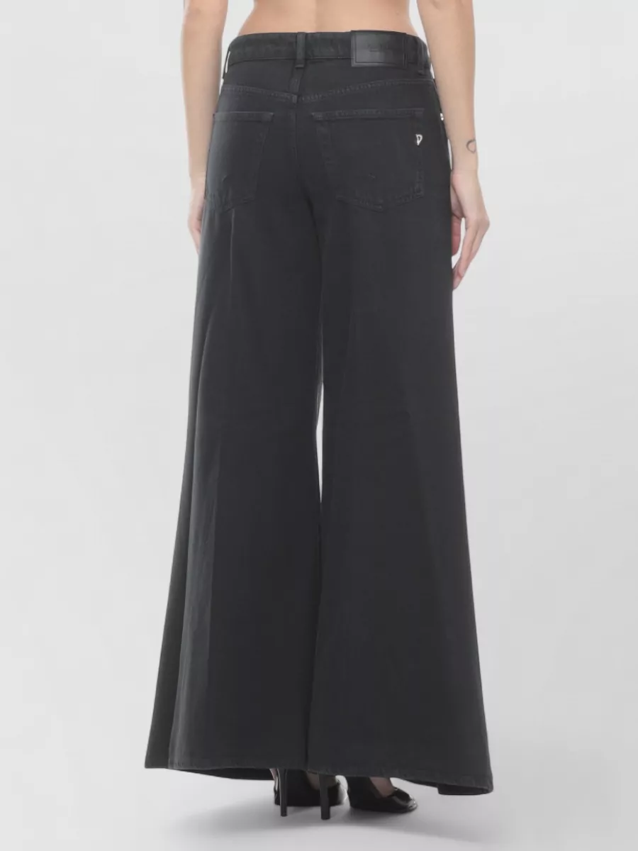 Dondup Cotton High-Rise Wide-Leg Jeans
