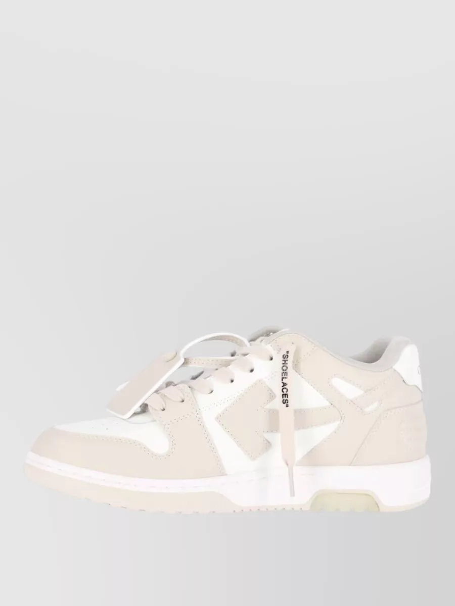 Off-White Leather Low-Top Sneakers