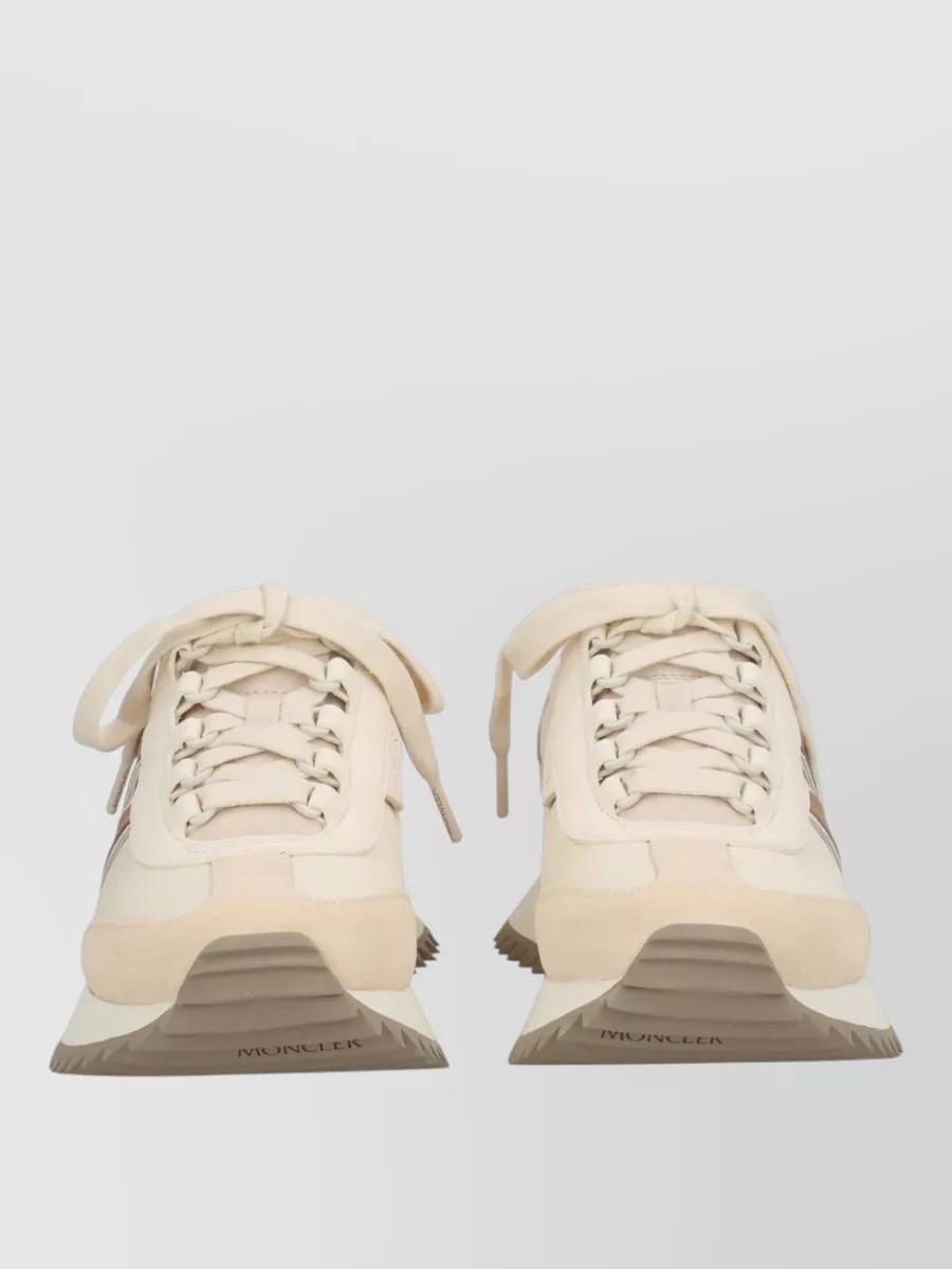 Moncler Leather Lace-Up Sneakers