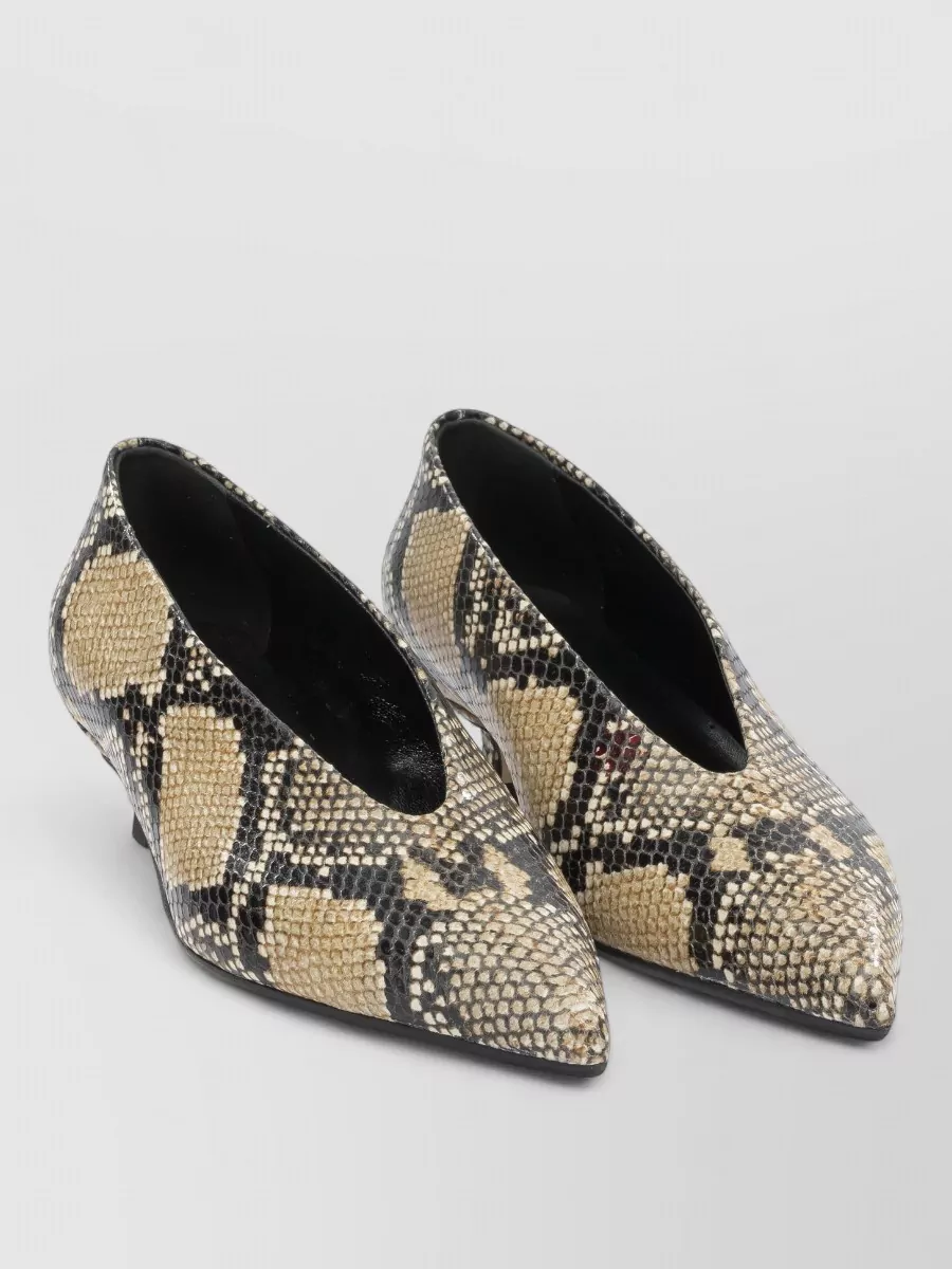 Aeyde snake-print calf leather pumps