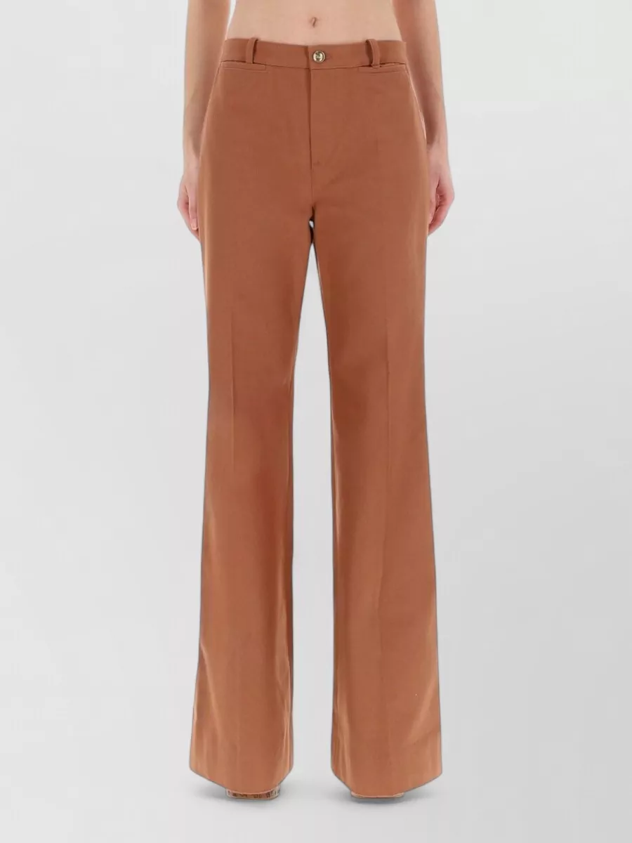 Chloé High Waist Wide Leg Tailored Trousers
