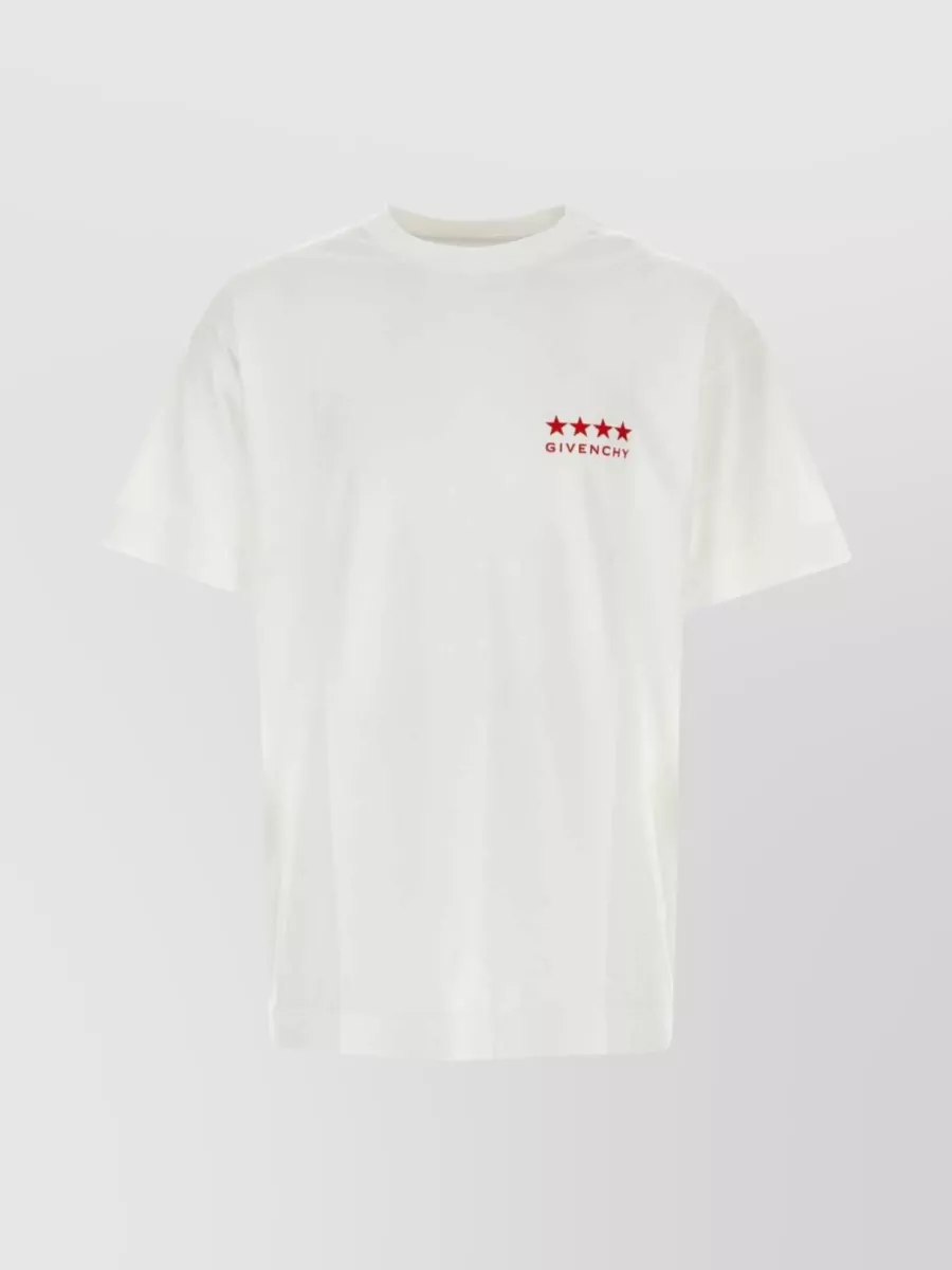 Shop Givenchy Crew Neck Graphic T-shirt In White