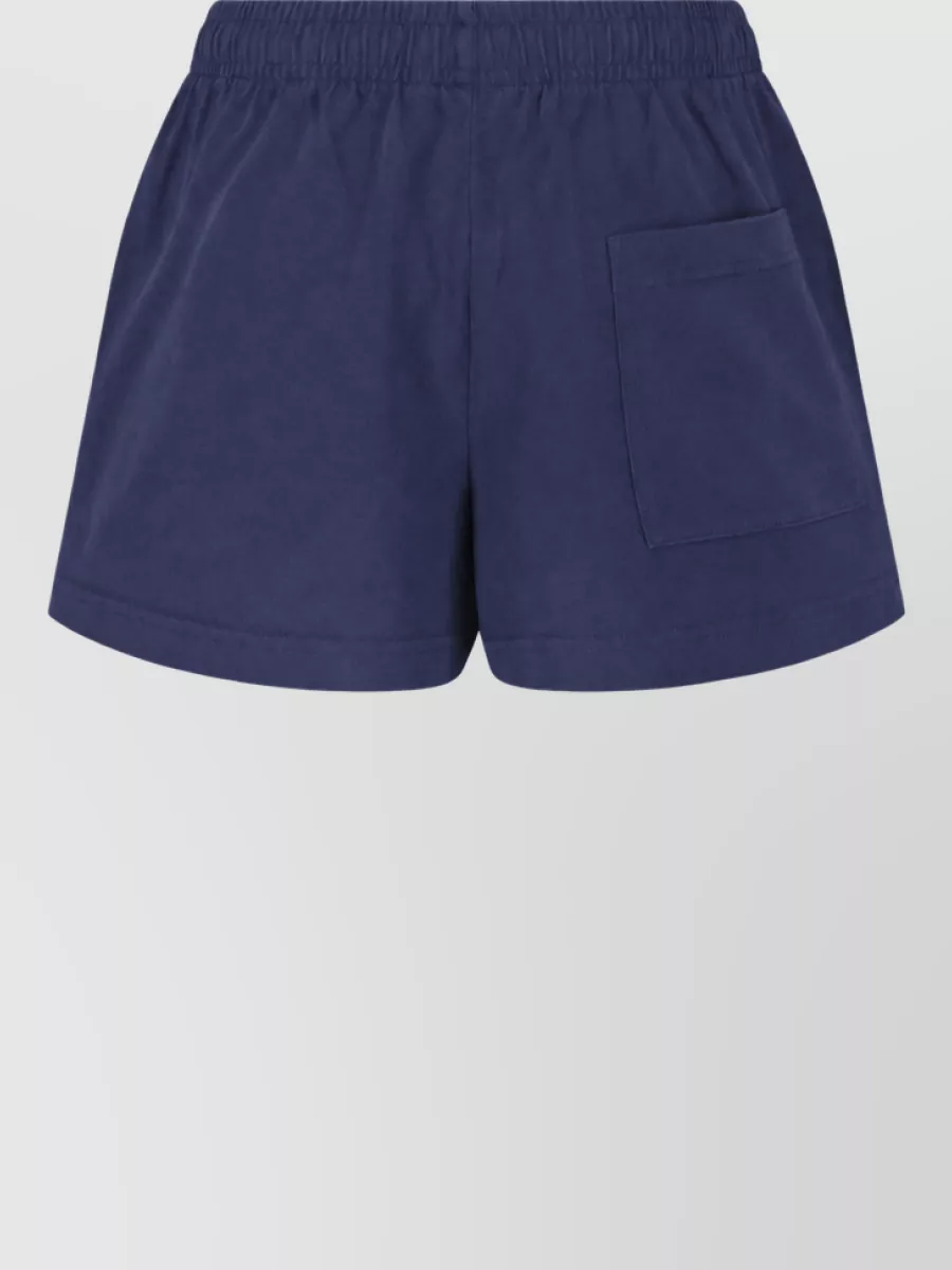 Sporty & Rich Cotton Straight Knee-Length Shorts