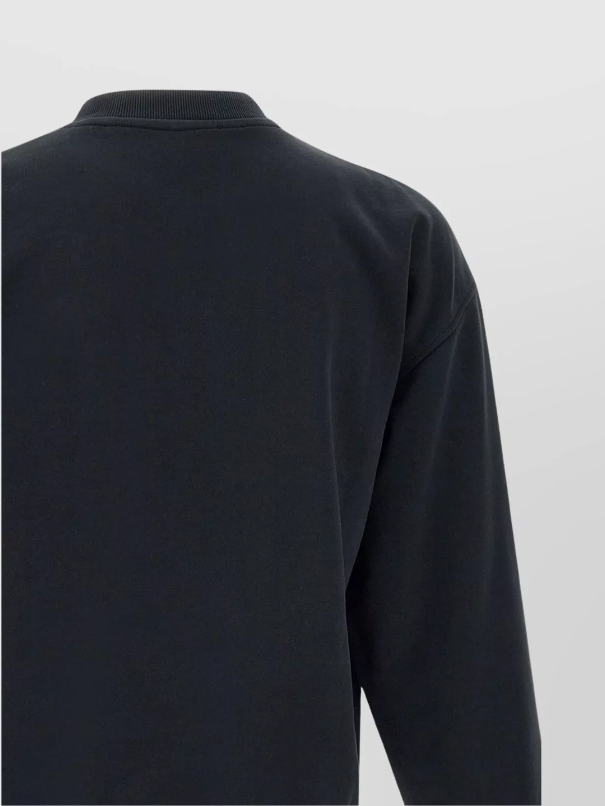 DIESEL CREW NECK JERSEY SWEATSHIRT WITH FLOCKED GRAPHICS