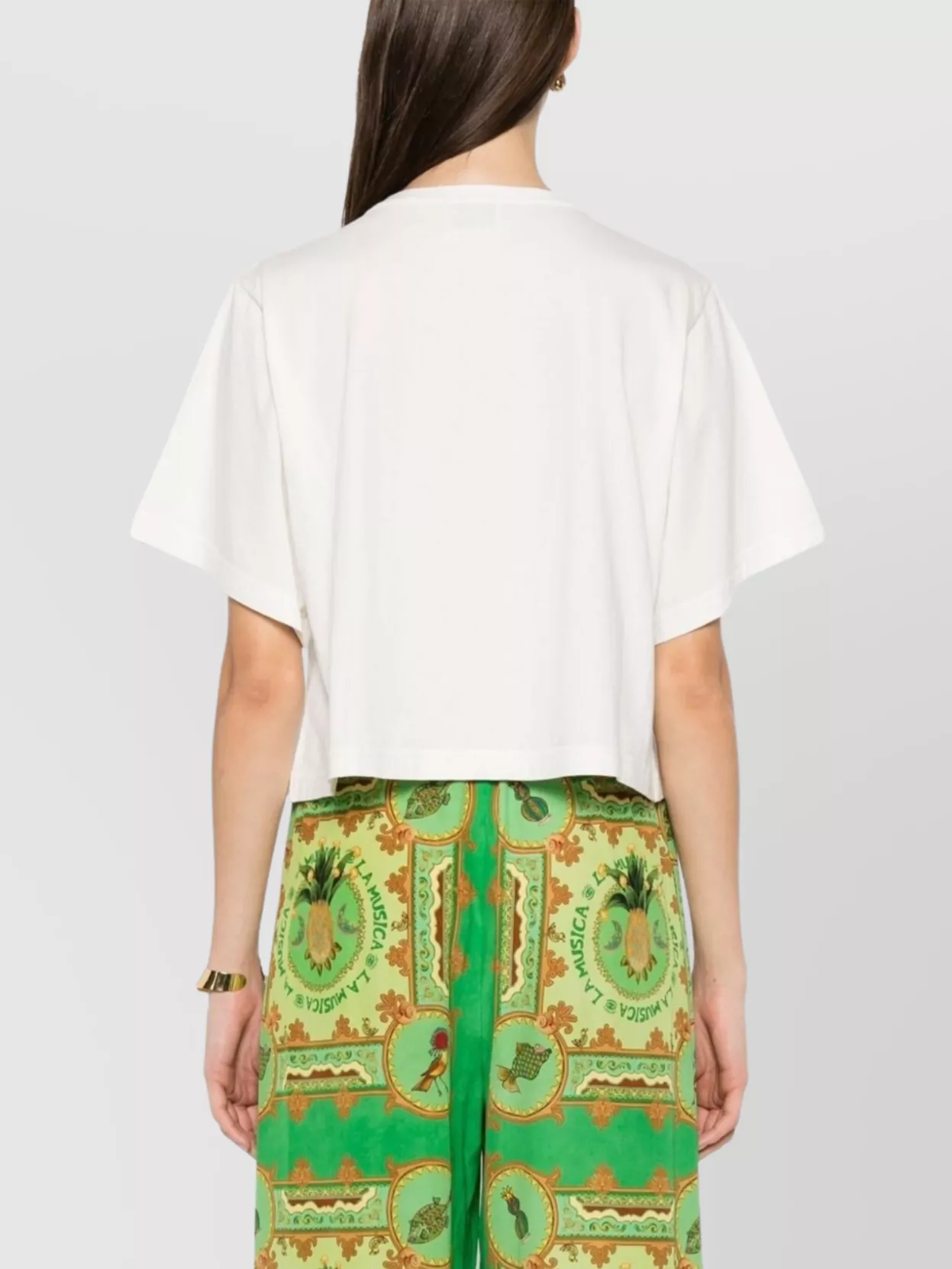 Shop Forte Forte Cotton T-shirt Embroidered Embellishments