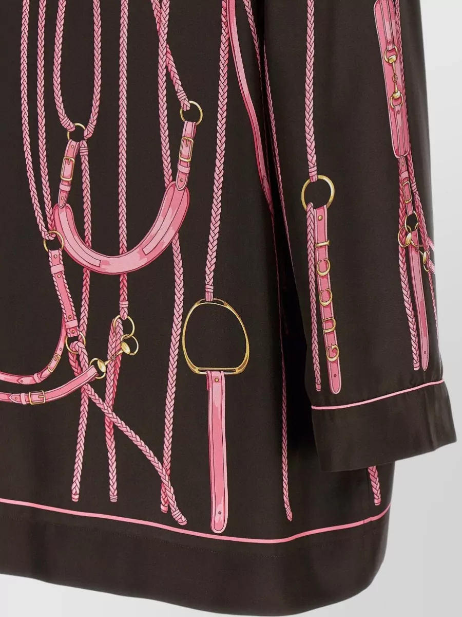 Gucci Long Sleeve Pajama Shirt Notched Collar